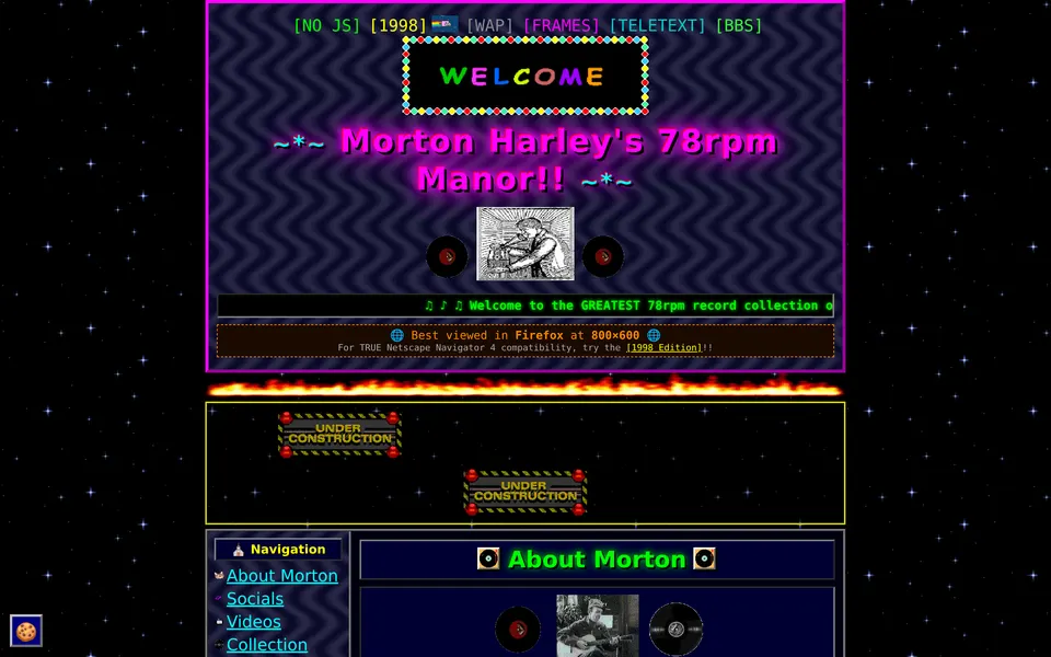 Screenshot: The 78rpm Manor